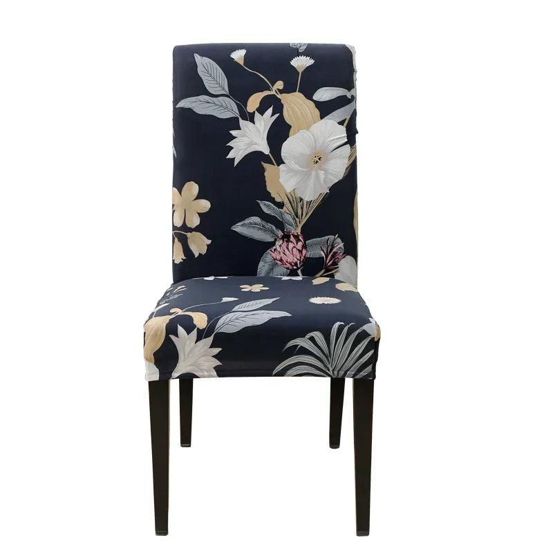 floral chair covers spandex elastic for dining room