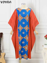 Plus Size 5XL VONDA Bohemian Women Maxi Long