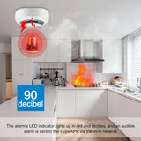 Tuya Smart WiFi 90DB Smoke Detector Sensor Alarm
