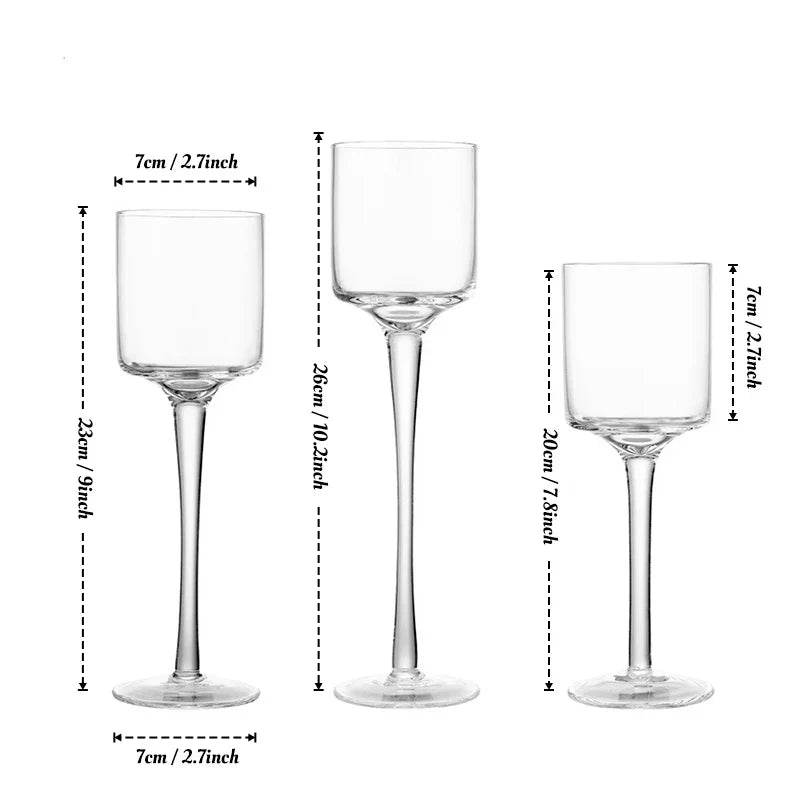 3pcs/Set Simple Wedding Decor Elegance Glass Candlestick Holder