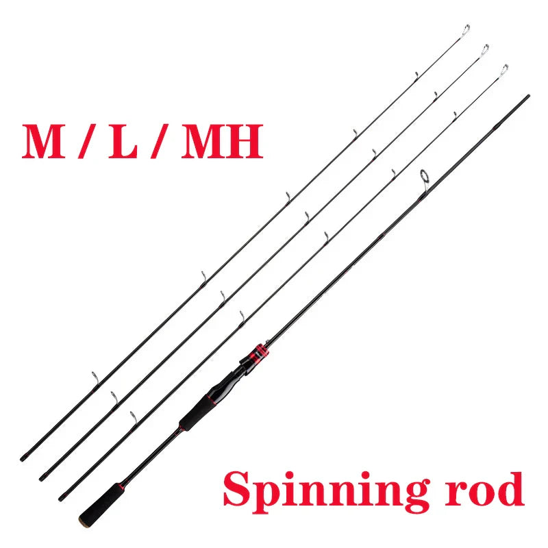 Catch.u Bass Fishing Rod Carbon Fiber Spinning/Casting Fishing