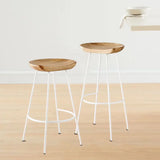 High Wood Stool Modern Minimalist High Chair Solid