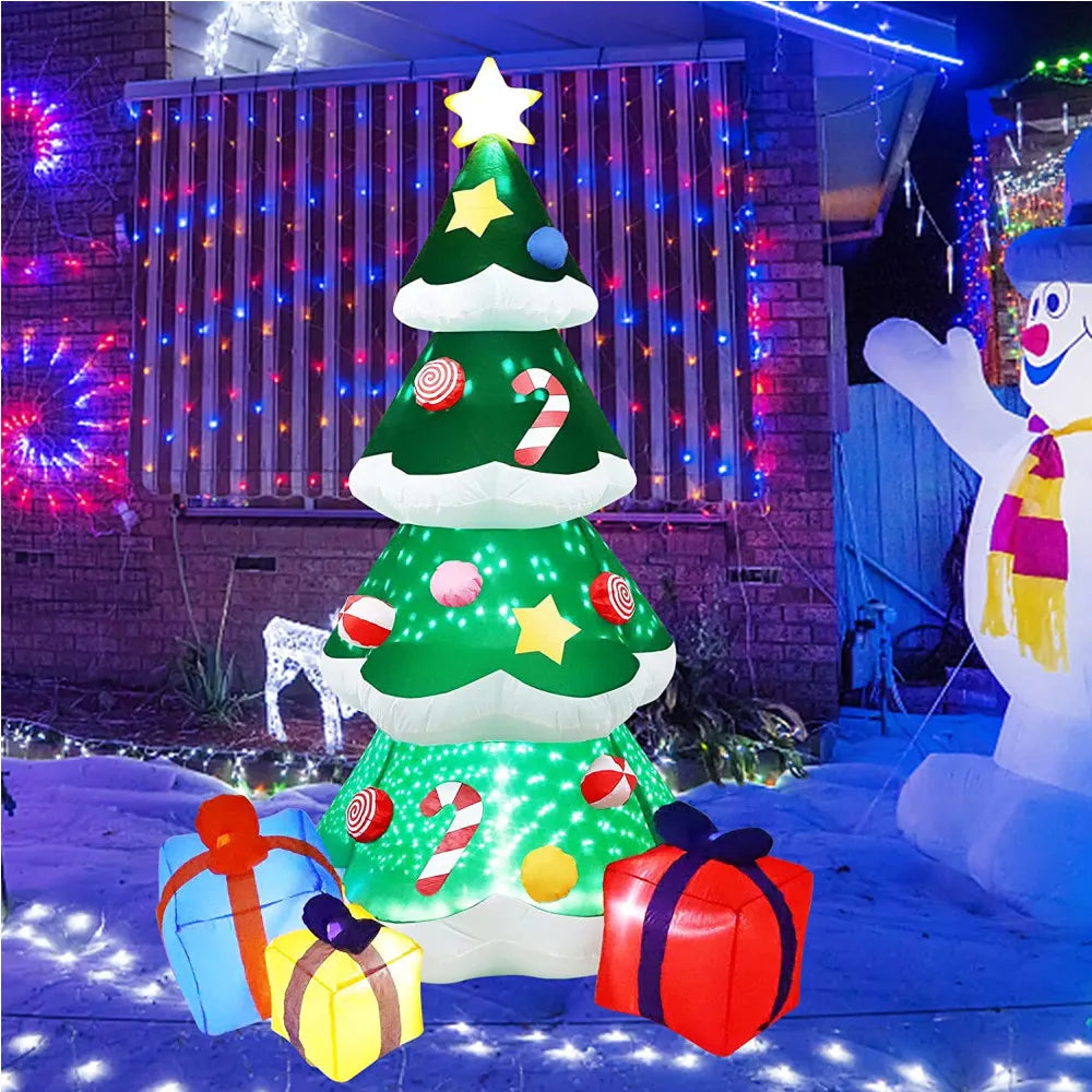 2.1M/7FT Christmas Inflatable Xmas Tree LED Lights Outdoor