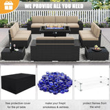 7/8 Pieces Outdoor Patio Furniture Set with Fire