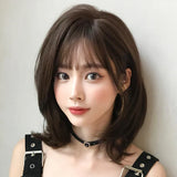 7JHH WIGS Black Short Bob Wig for Girl