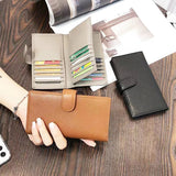 Genuine Leather Luxury Design Card Holder For Woman Custom Letters Large Capacity Vintage Wallet Fashion Business Christmas Gift