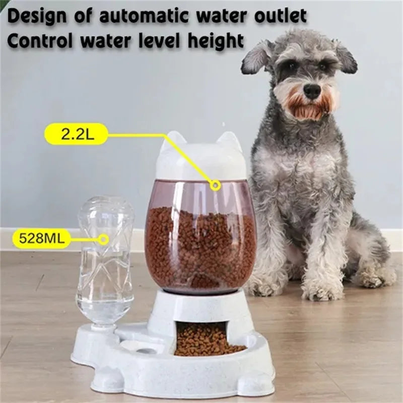 Pet Automatic Feeder Dog Cat Drinking Bowl Anti