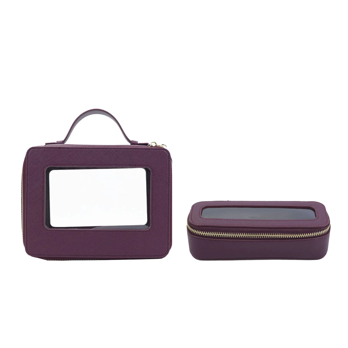 Custom Genuine Leather Travel Cosmetic Bag Set Colorful