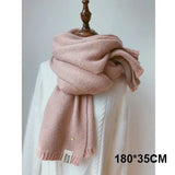 2022 Women Solid Cashmere Scarves Lady Winter Thicken