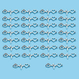 102030pcs Antique Silvery Color Charms Dog Claw Love