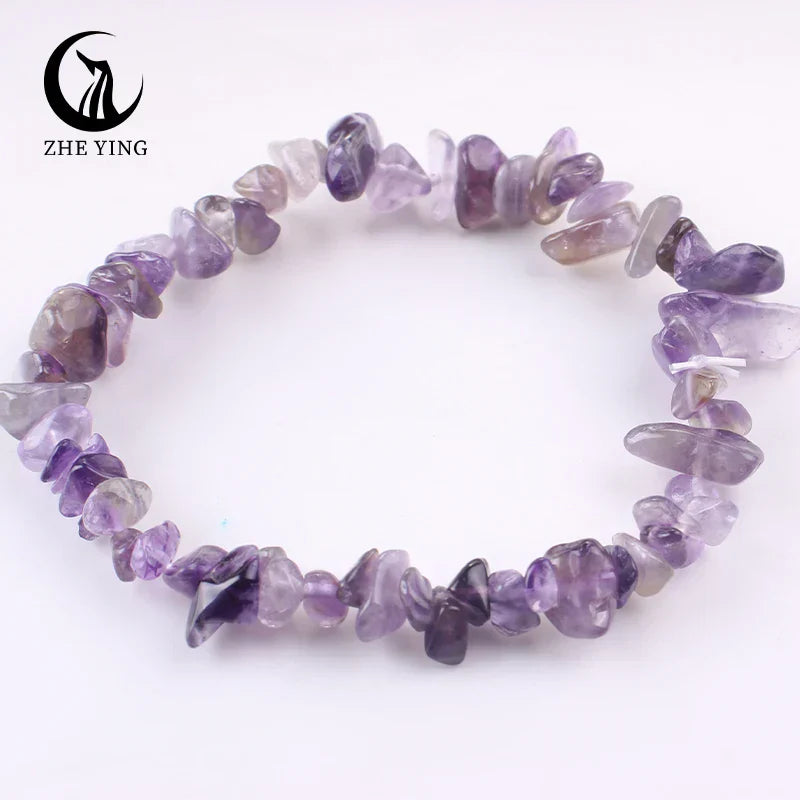 Stretch Natural 5-8mm Chips Bead Bracelet Healing Crystal