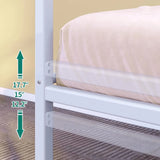 Twin beds with pull-out rests, steel plate supports,
