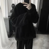 Lambswool Sweatshirts Men Fluffy Soft Warm Winter Hoodies