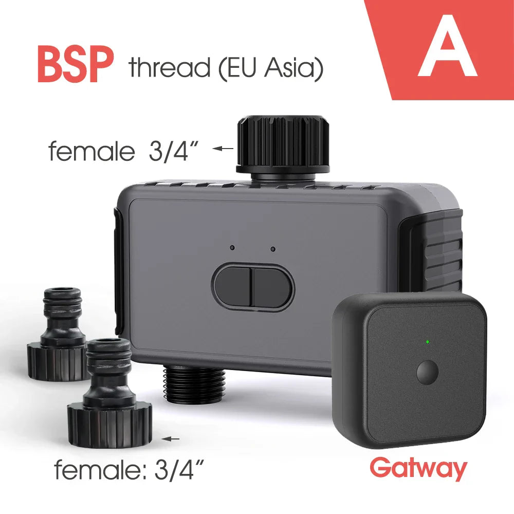 WiFi Bluetooth-compatible 2 Outlet Garden Water Timer Wireless