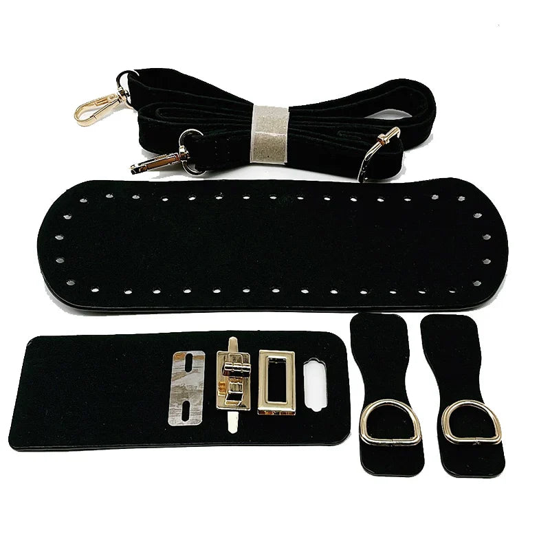 8colors 4PcsSet Artificial Leather Shoulder Bag Bottom Strap