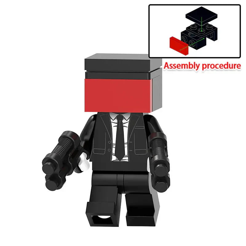Skibidi Toilet Mini Building Block Anime Action Figure