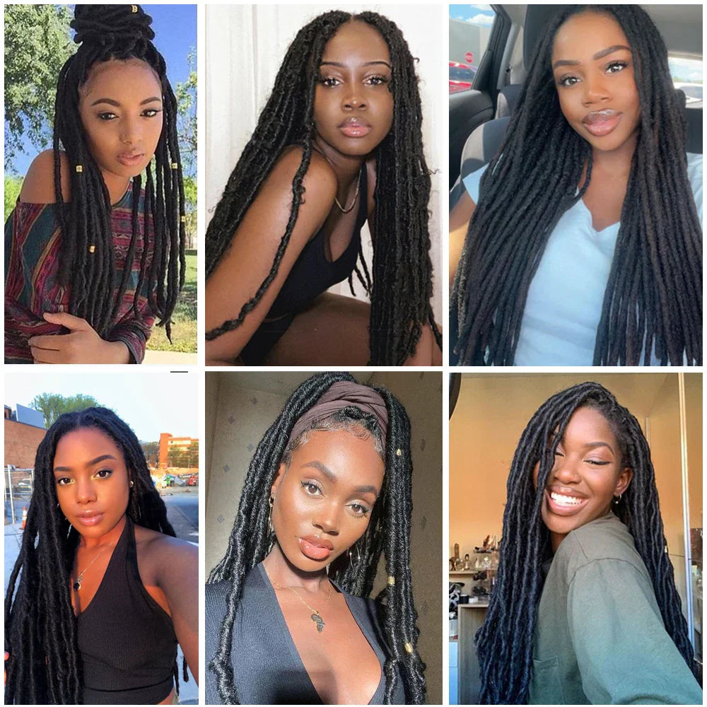 X-TRESS Full Lace Braided Wigs Faux Locs Synthetic