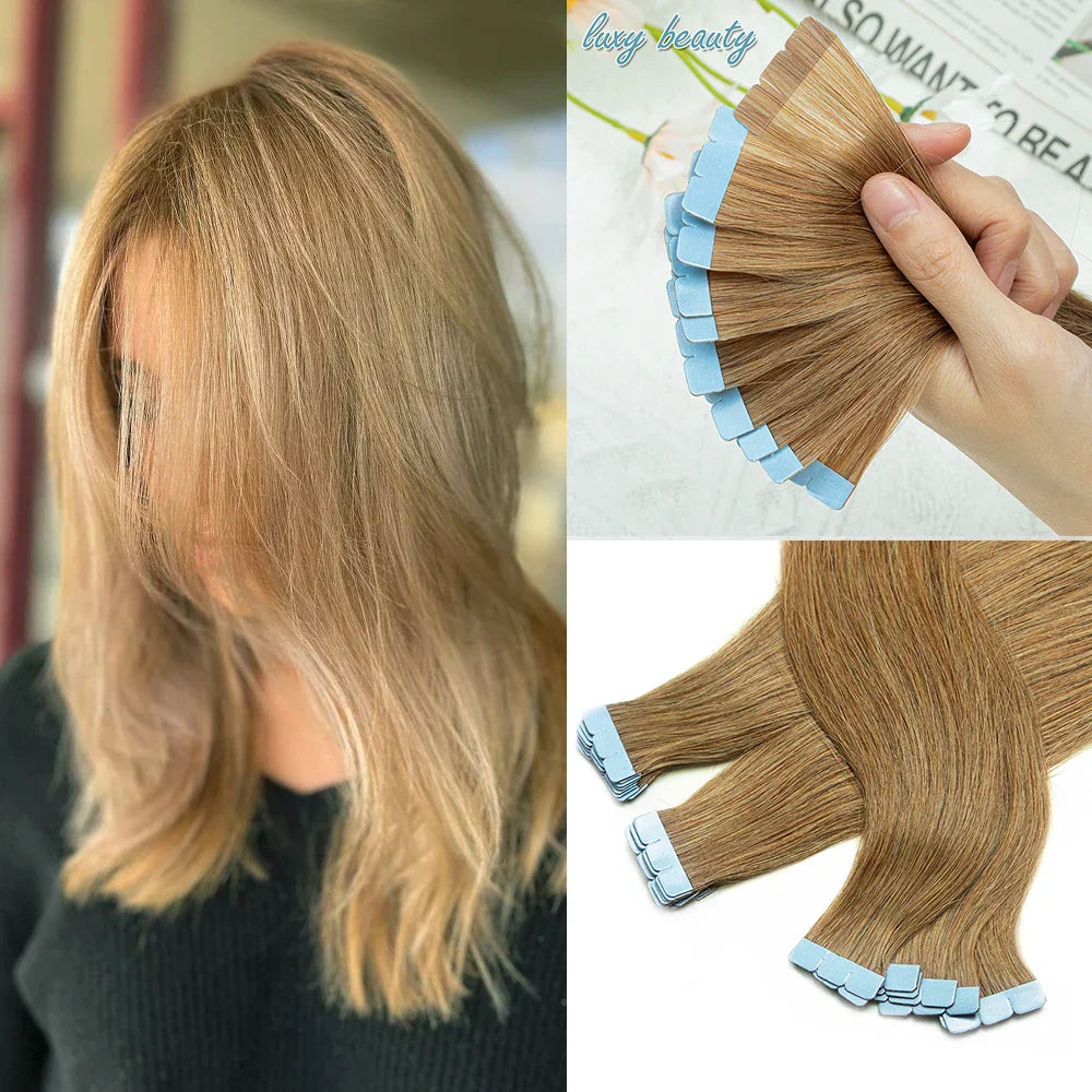 Mini Tape in Human Hair Extensions Double Side