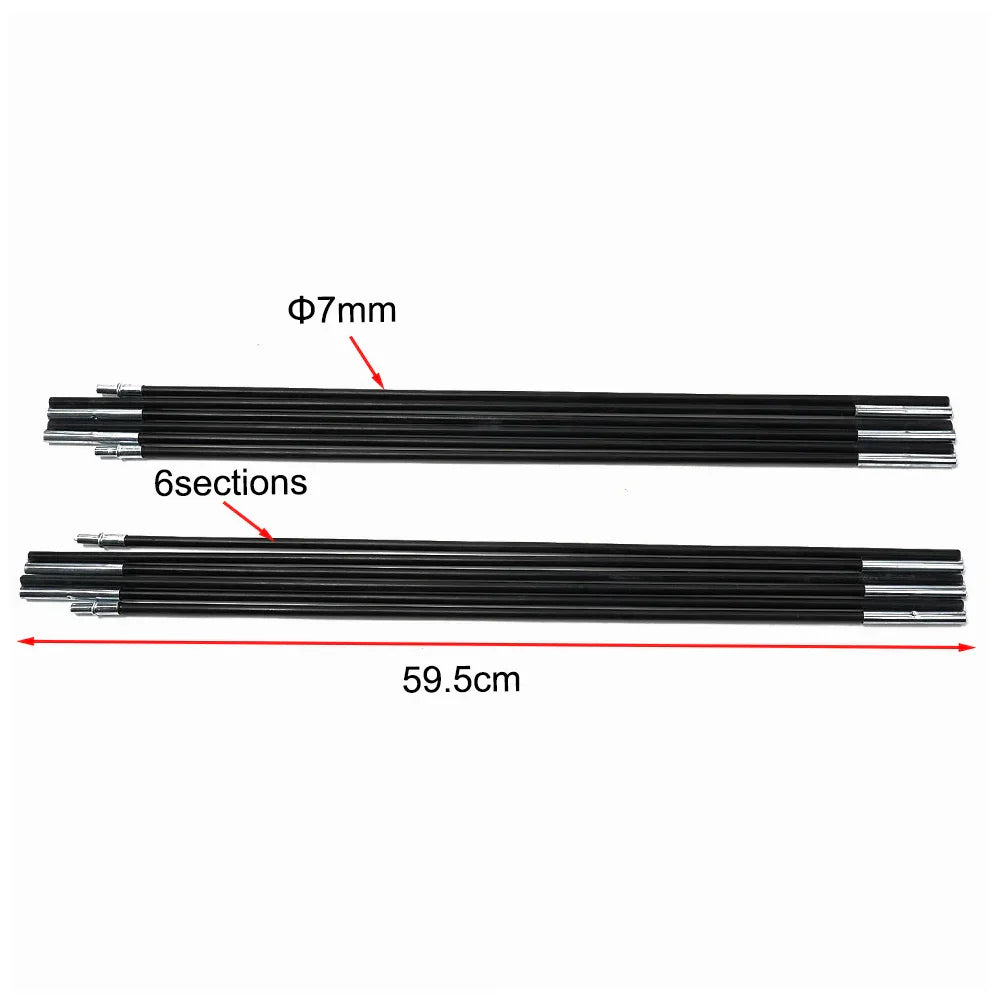 1 Pair 3/3.3/4/4.48/4.9m Fiberglass Tent Rod Camping Tent