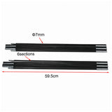 1 Pair 3/3.3/4/4.48/4.9m Fiberglass Tent Rod Camping Tent