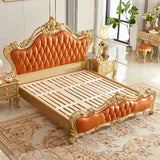 Master Wooden Modern Bed European Soft Storage Sleeping