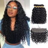 Brazilian Water Wave Bundles With Frontal 13x4 100%