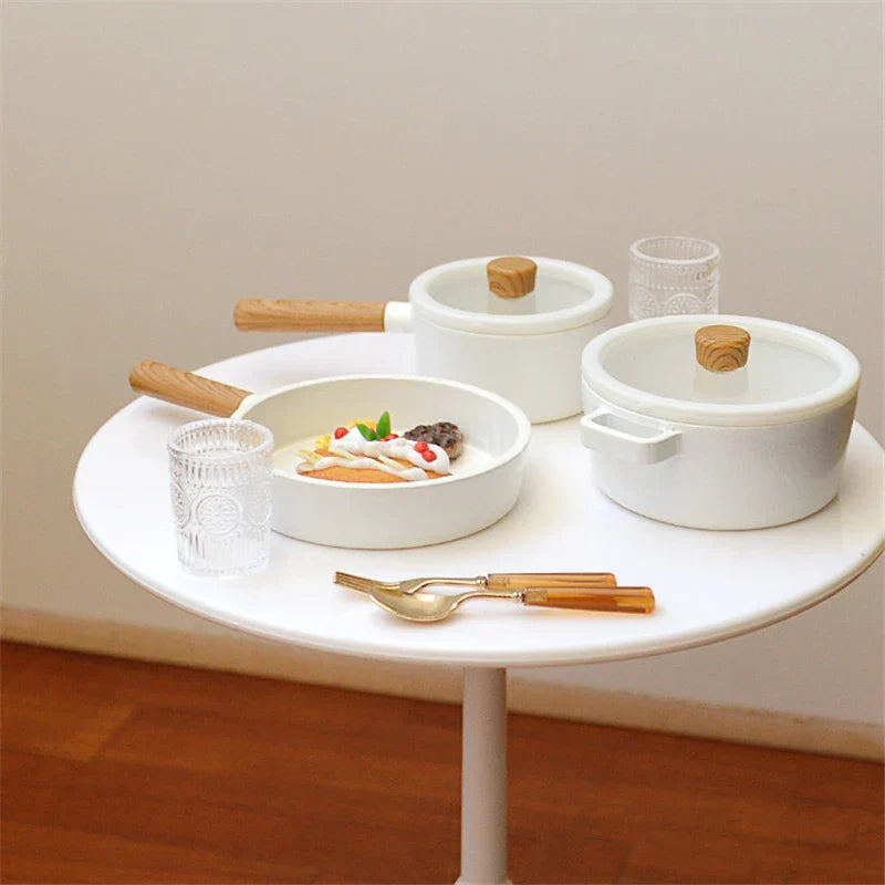 1/6 Dollhouse Miniature Kitchen Mini Frying Pan Soup