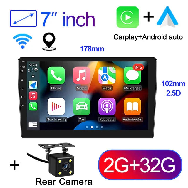 7"9"10" Android 11 Car Radio Androidauto Carplay 2