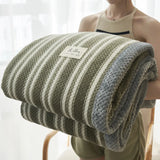 Knit Blanket Throw Soft Chenille Yarn Knitted Blanket