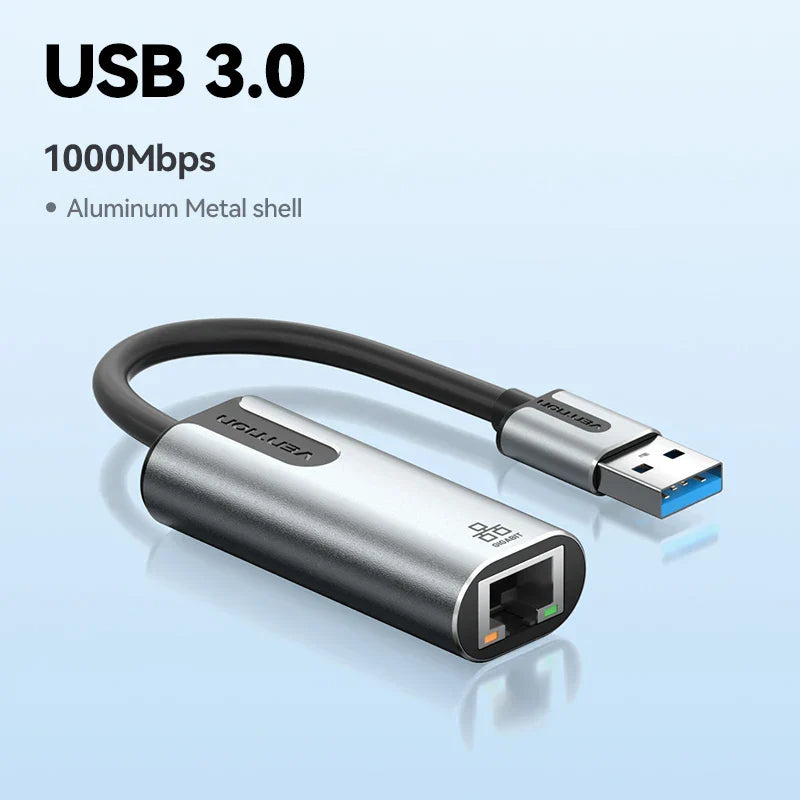 Vention USB Ethernet Adapter 1000Mbps USB3.0 HUB RJ45