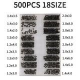 500Pcs 18 Size Laptop Notebook Computer Replacement Screws