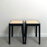 Stackable Storage Bench Stool Plastic Rattan Stools Portable