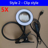 5x 30x Flexible Clamp-on Table Lamp with LED