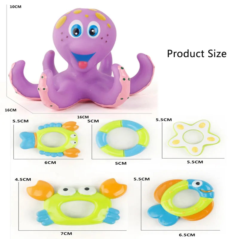 Baby Bath Toy Shower Cartoon Animal Octopus Kid