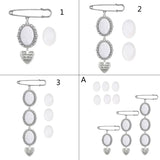Wedding Boutonniere Bouquet Photo Memorial Charm Pin Round