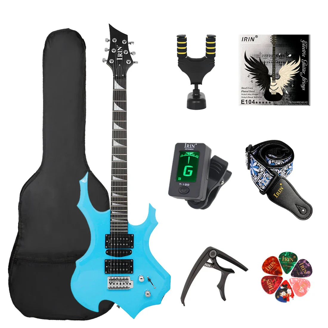 IRIN 24 Frets Electric Guitar Maple Neck Flame