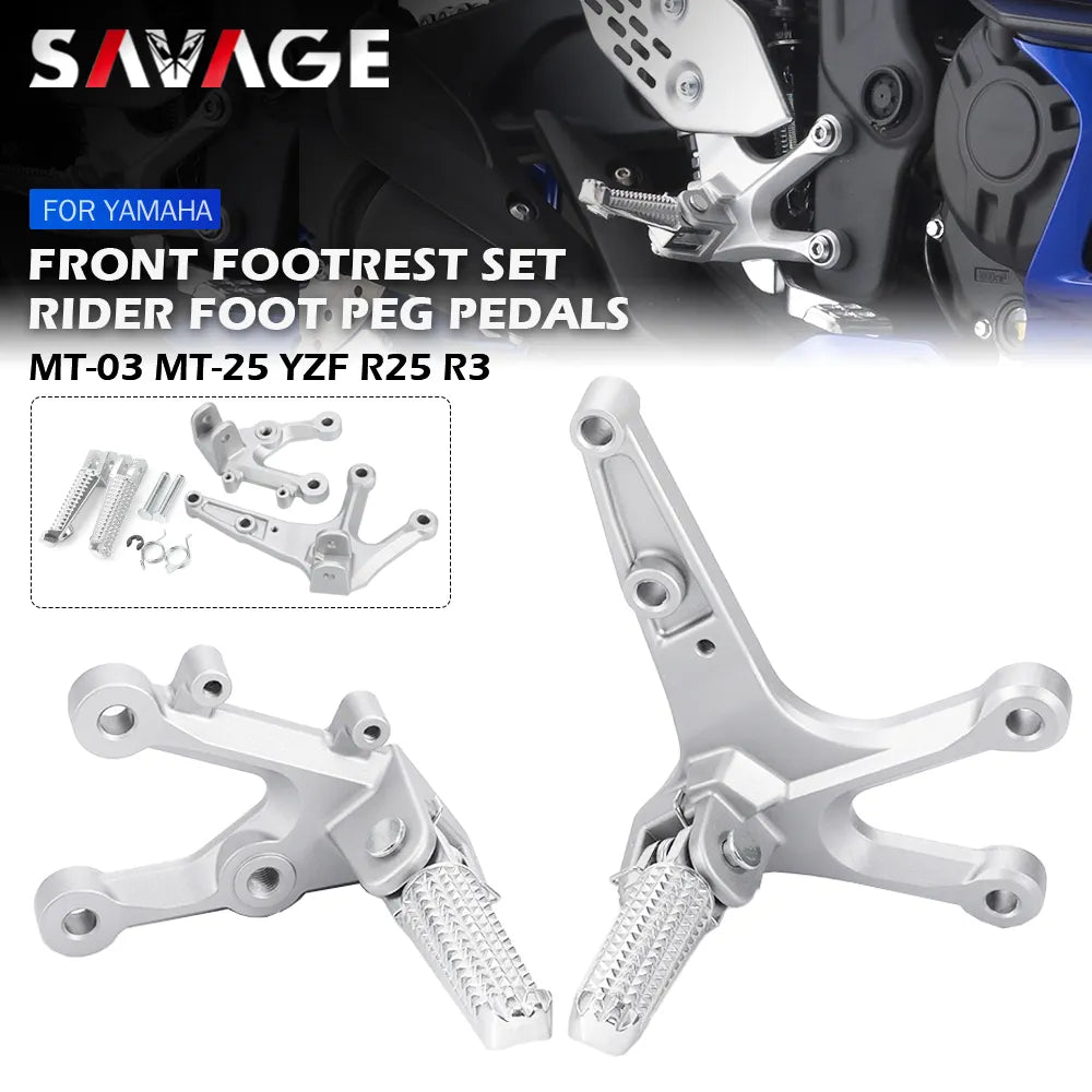 2022 Front Footrest Pegs for Yamaha YZF R25/R3 & MT25/MT03 (2014-2023)