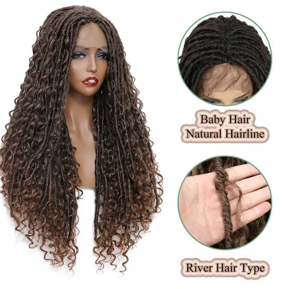 X-TRESS Braided Wigs Lace Front Wig for Black