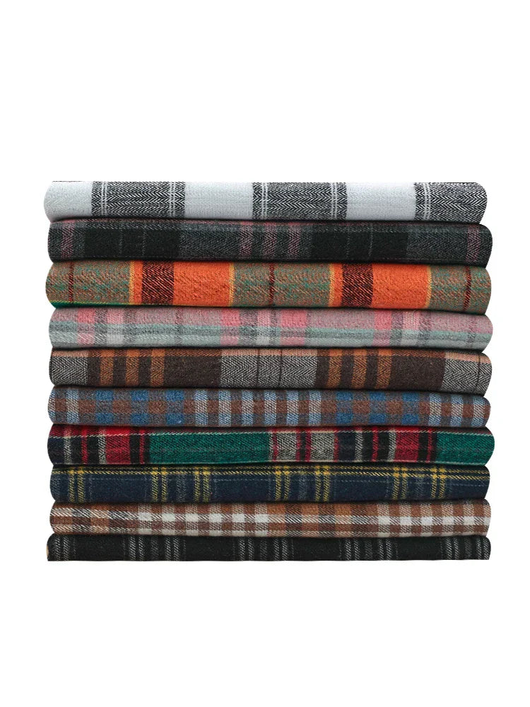 Yarn Dyed Soft Thickening Grinding Wool Plaid Fabric