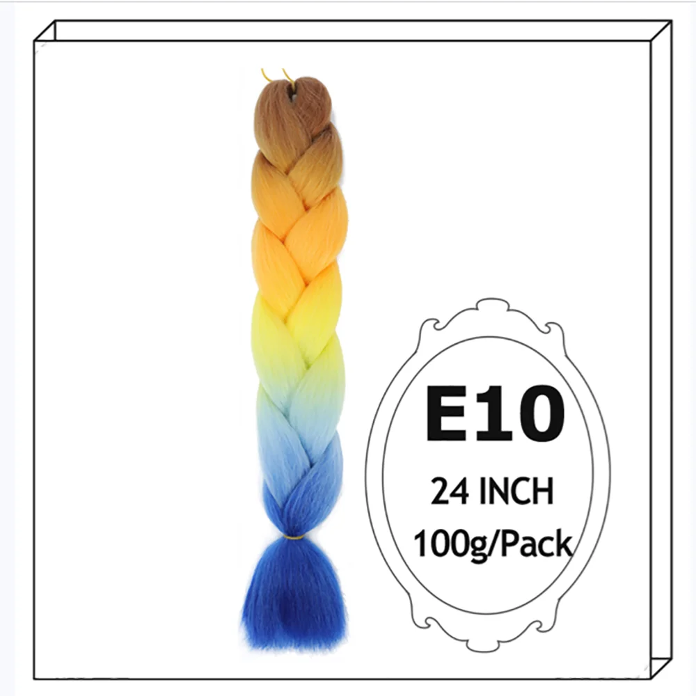 24Inch Synthetic Long Jumbo Ombre Braiding Hair For