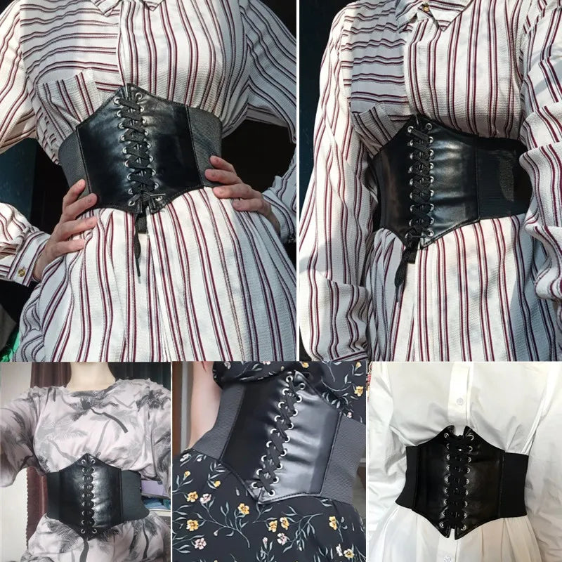 Corset Wide Belts PU Leather Slimming Body Waistband