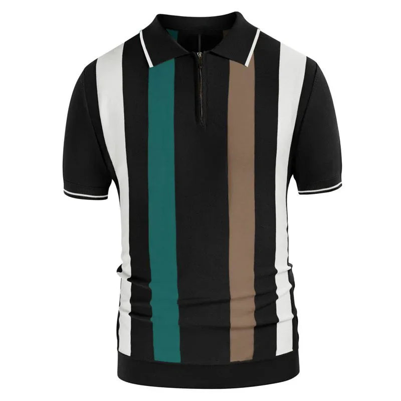 Men's Summer Short Sleeve Polo Shirts Knitted Business