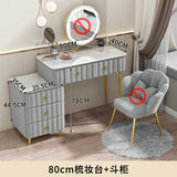 Luxury Nordic Dressing Table Mirror Chair Bedroom LED