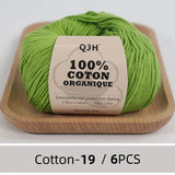 QJH 100% Cotton Yarn, Cotton Baby Sport Weight