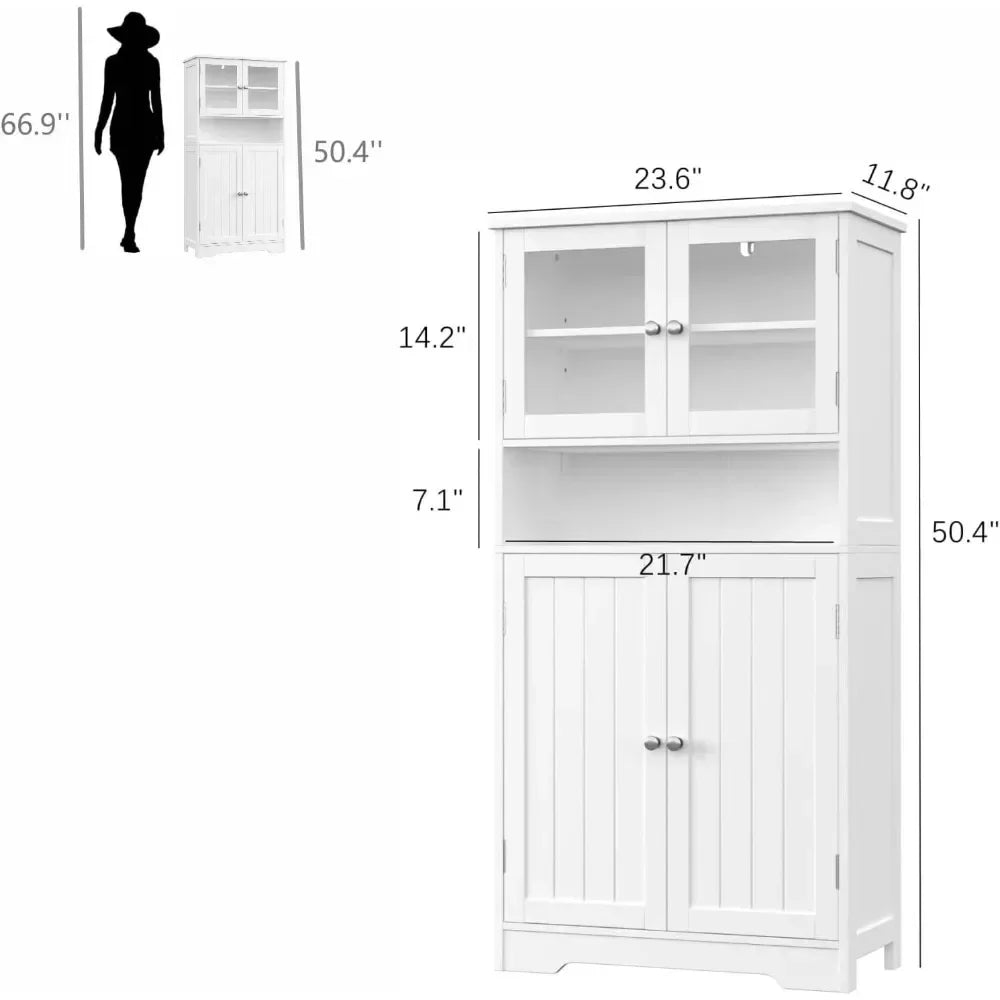 Bathroom cabinet, independent floor standing cabinet with open