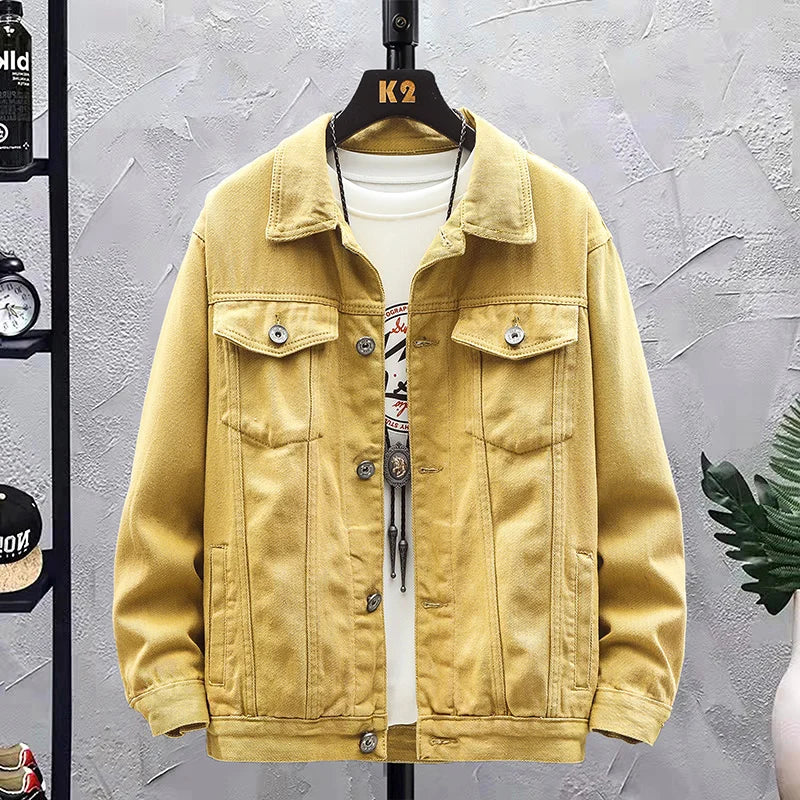 2023 Autumn Men Denim Jacket Men's Spring All-Match