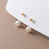 WANTME 925 Sterling Silver Fashion Natural Freshwater Pearl