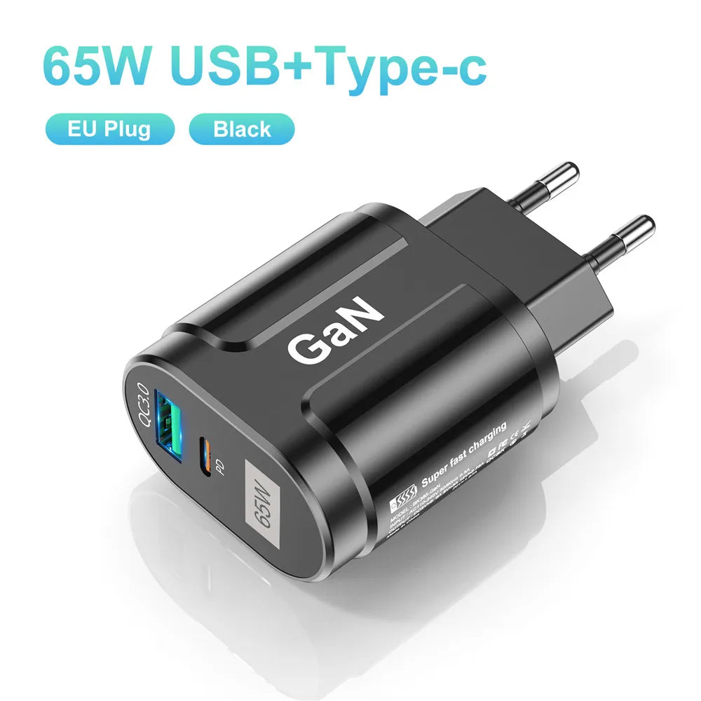 USLION GaN 65W Charger Tablet Laptop Fast Charger