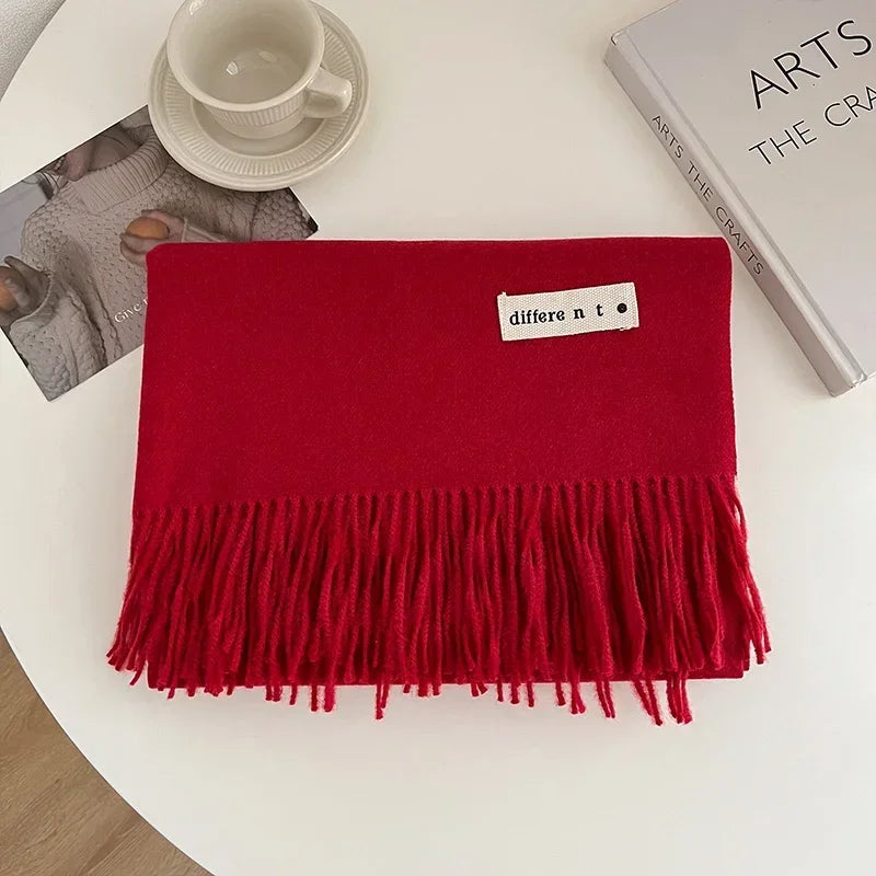 Luxury Brand Wool Scarf For Women Men Solid