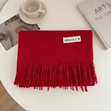 Luxury Brand Wool Scarf For Women Men Solid